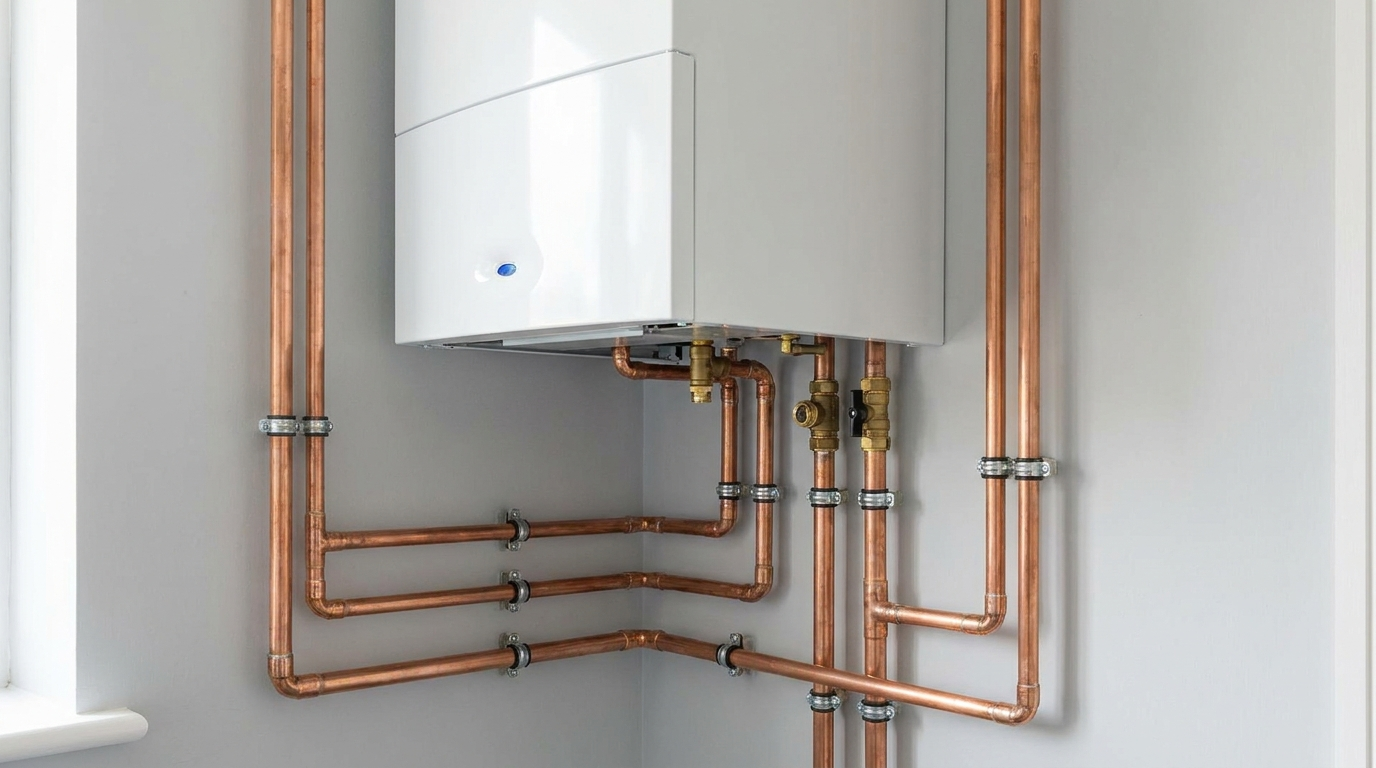 A new boiler installed by GPS Gas Plumbing Solutions